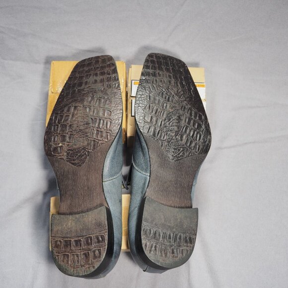 Moretti Black Label Shoes Men 12 Gray Loafer Dress Studded Riveted Bold Textured main image 7